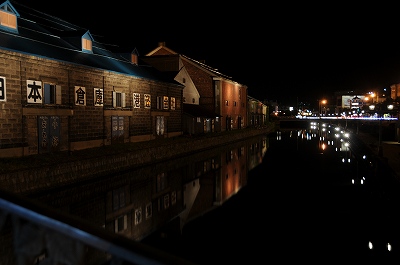夜の小樽運河