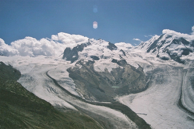 ゴルナー氷河とモンテ・ローザ