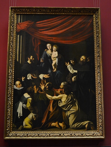 『ロザリオの聖母』ミケランジェロ・メリージ・ダ・カラヴァッジョ