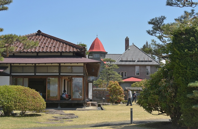 和館の洋館のコラボ