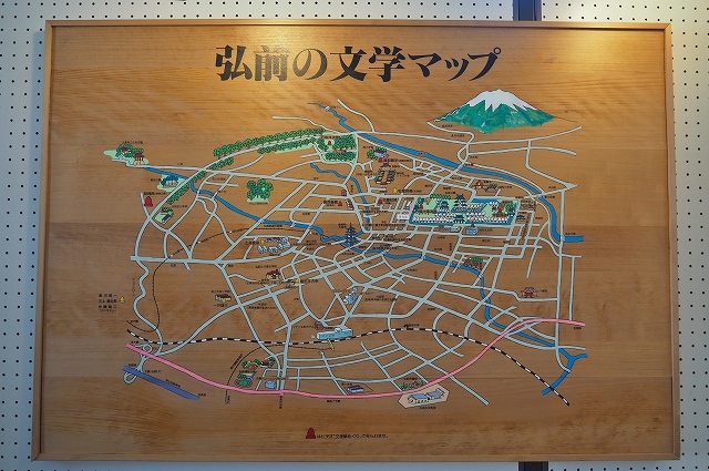 弘前市の文学関係のマップ