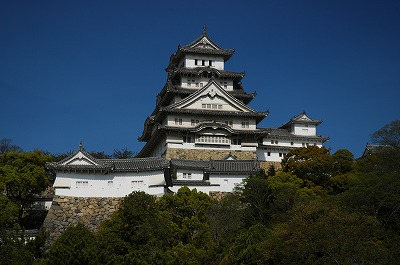 喜斉門からの姫路城　