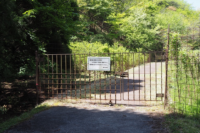 神子畑鋳鉄橋近くの遊歩道