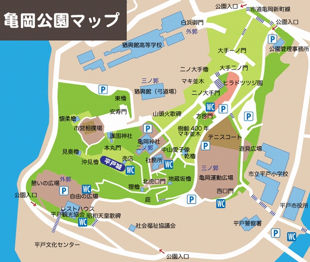 平戸城地図