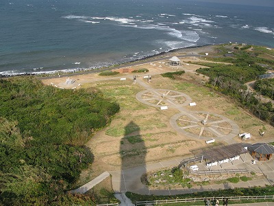 角島灯台から見た夢崎波の公園