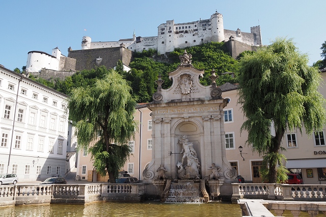 カピテル広場とホーエンザルツブルク城