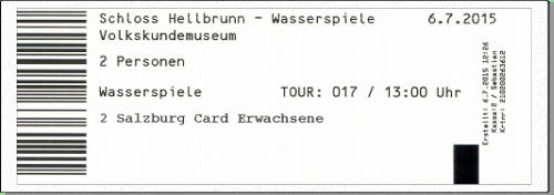 ヘルブルン宮殿　チケット