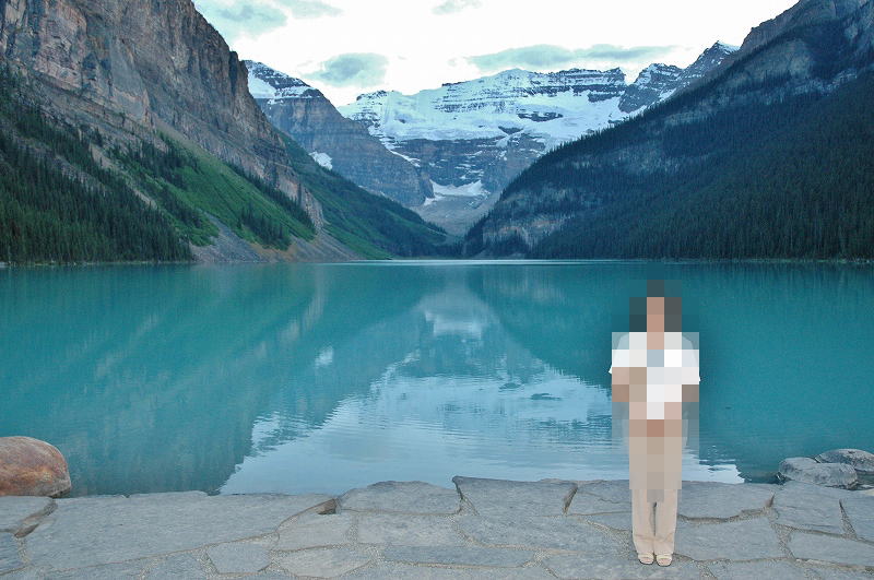 夕暮れのレイク・ルイーズ