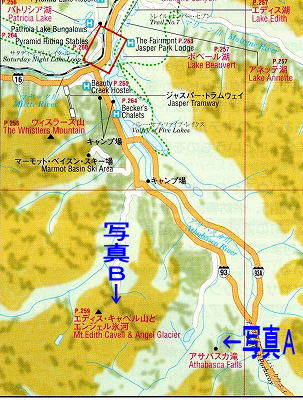 エディスキャベル山の地図