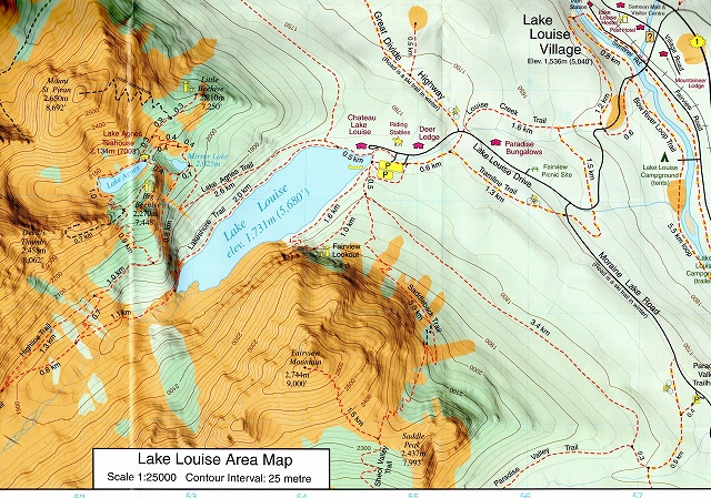 レイク・ルイーズ地図１