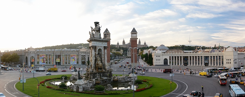 スペイン広場のパノラマ画像