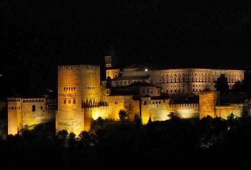 アルハンブラ宮殿の夜景
