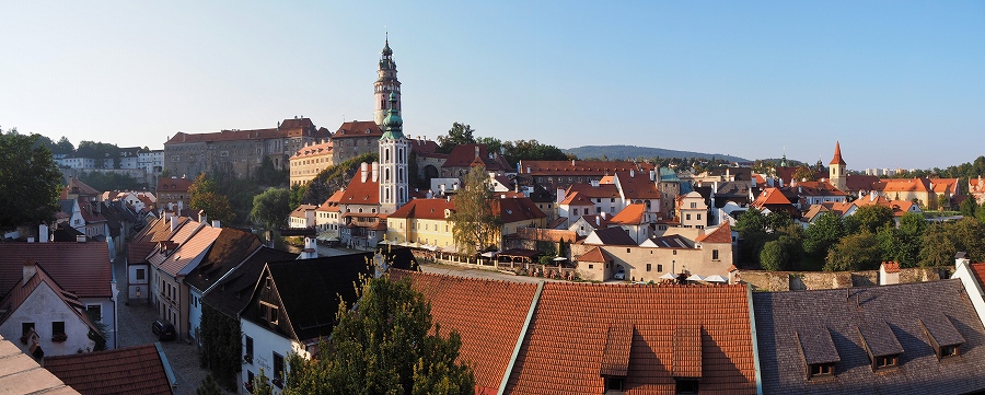 地域博物館の展望台からのパノラマ