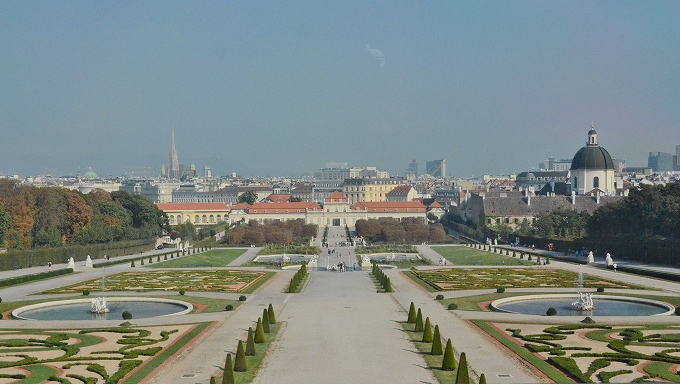 ベルヴェデーレ宮殿　上宮　庭園
