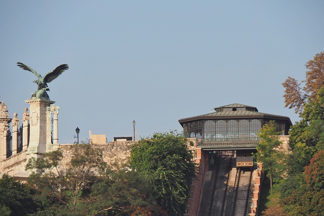 ブダペスト王宮へのケーブルカーの駅舎