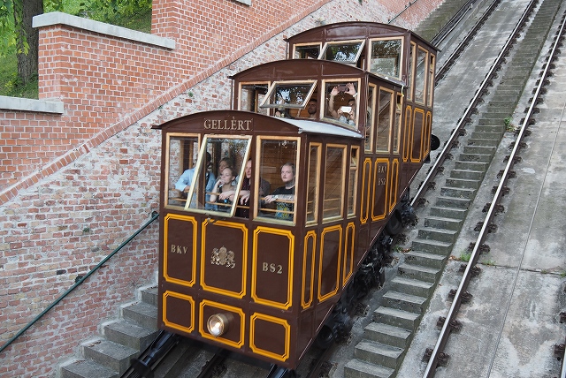 ブダペスト王宮へのケーブルカー　車両