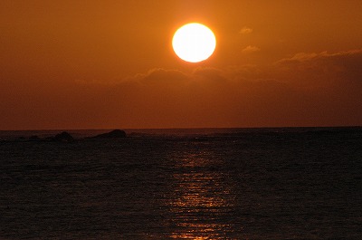 アナエホオマル・ベイ・ビーチの夕陽