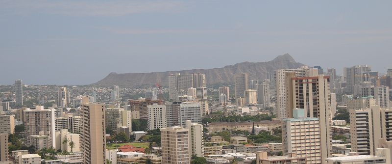 ダイヤモンド・ヘッドが一望