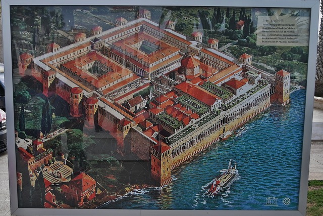 古代ローマ時代のディオクレティアヌス宮殿の想像図