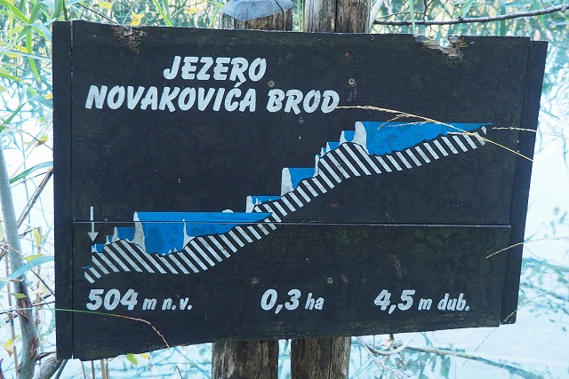 ノバコヴィッツア・ブロッド湖　案内板