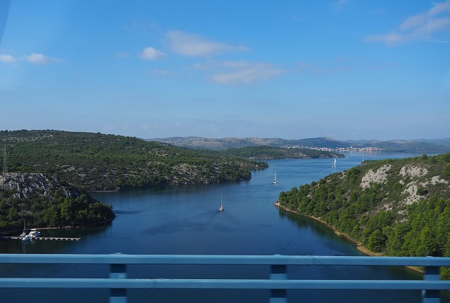 Sibenik Bridgeから見えた湾