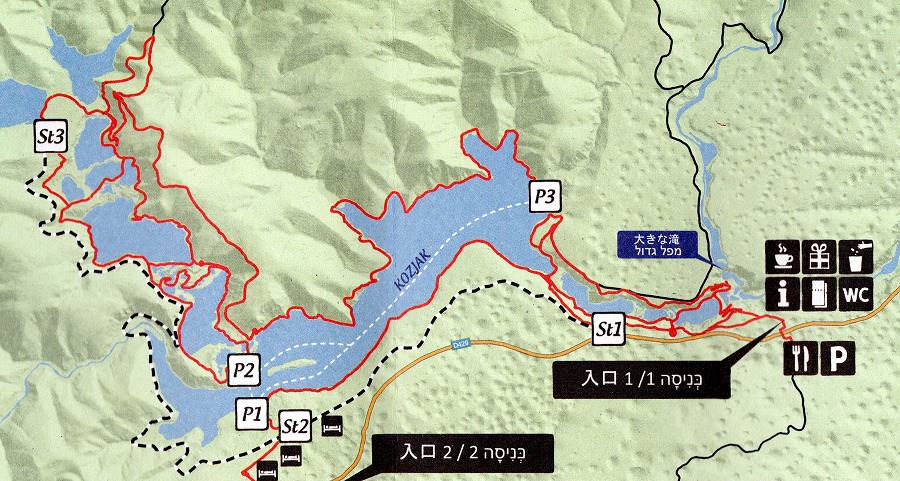 コジャク湖の電動ボート　地図