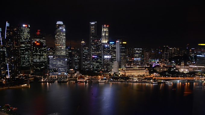 マリーナ湾の夜景